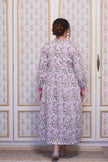 Ikat X Pink Lotus Hand-block Printed Dress