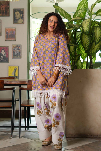 Jamuni Bahaar Hand-Block Farshi Set