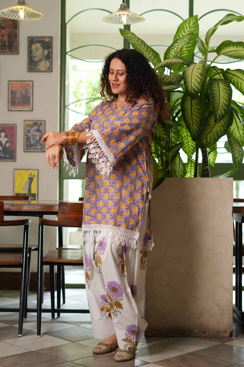 Jamuni Bahaar Hand-Block Farshi Set