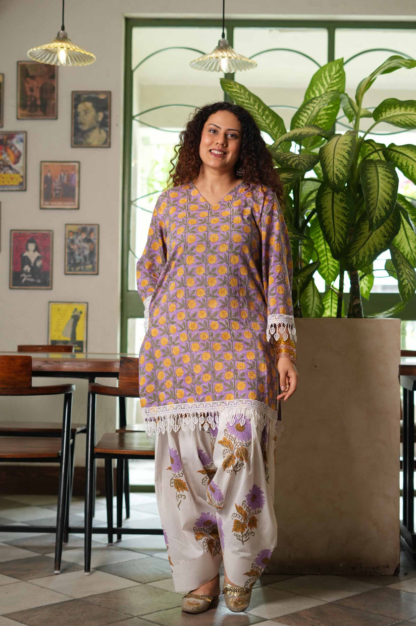 Jamuni Bahaar Hand-Block Farshi Set