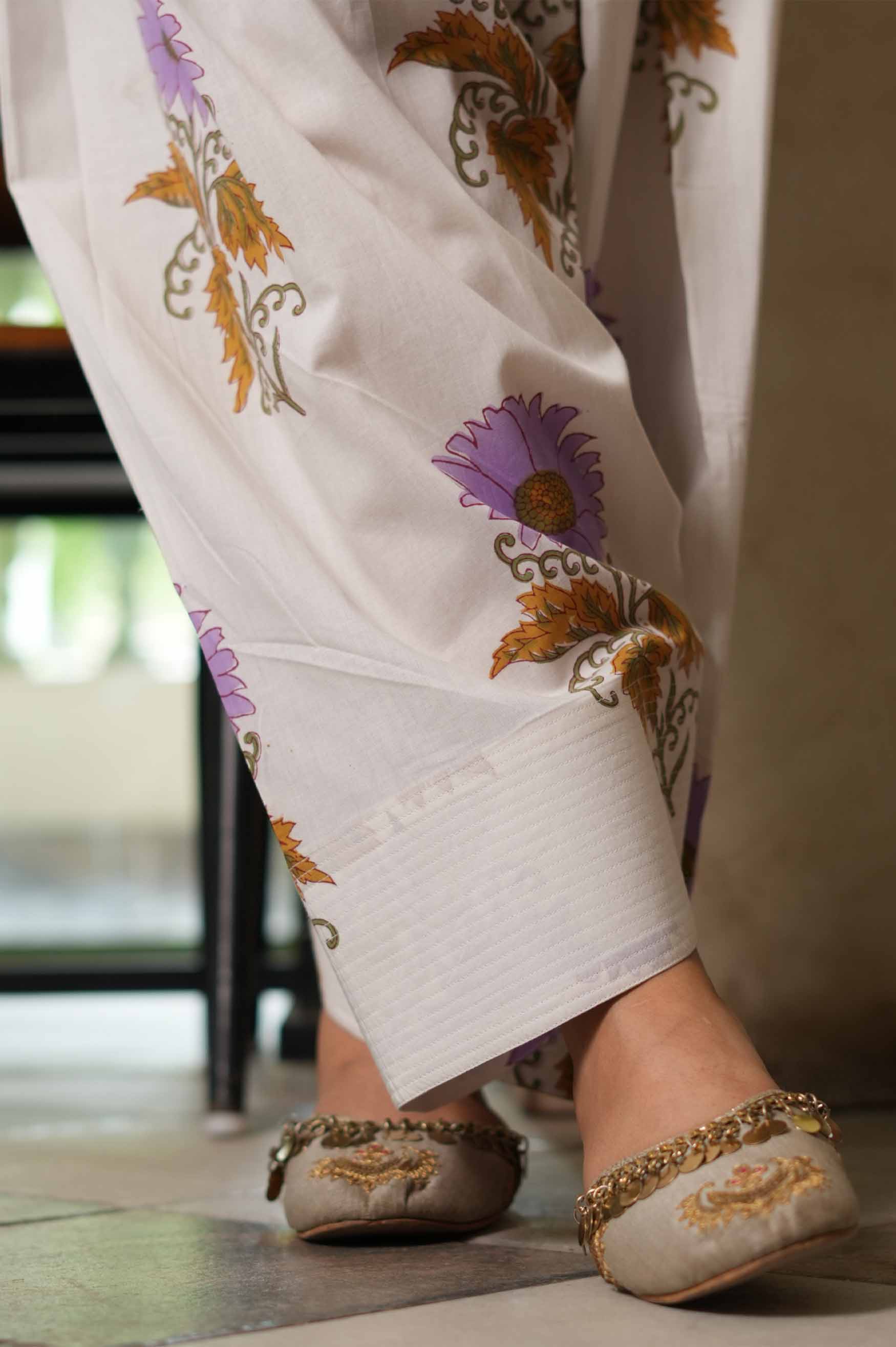 Jamuni Bahaar Hand-Block Farshi Set