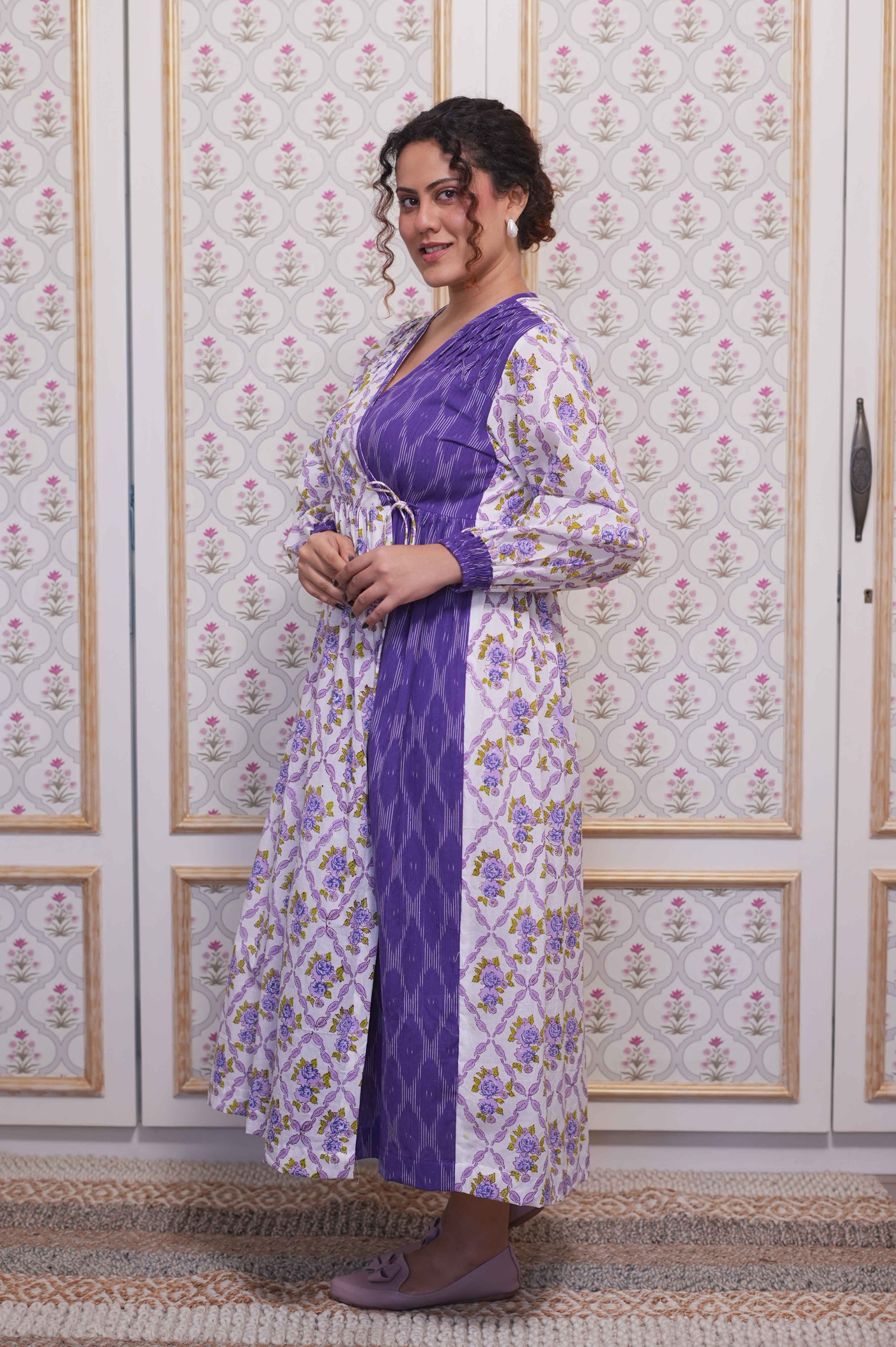 AMETHYST ARBOR | Ikat Hand Block Dress