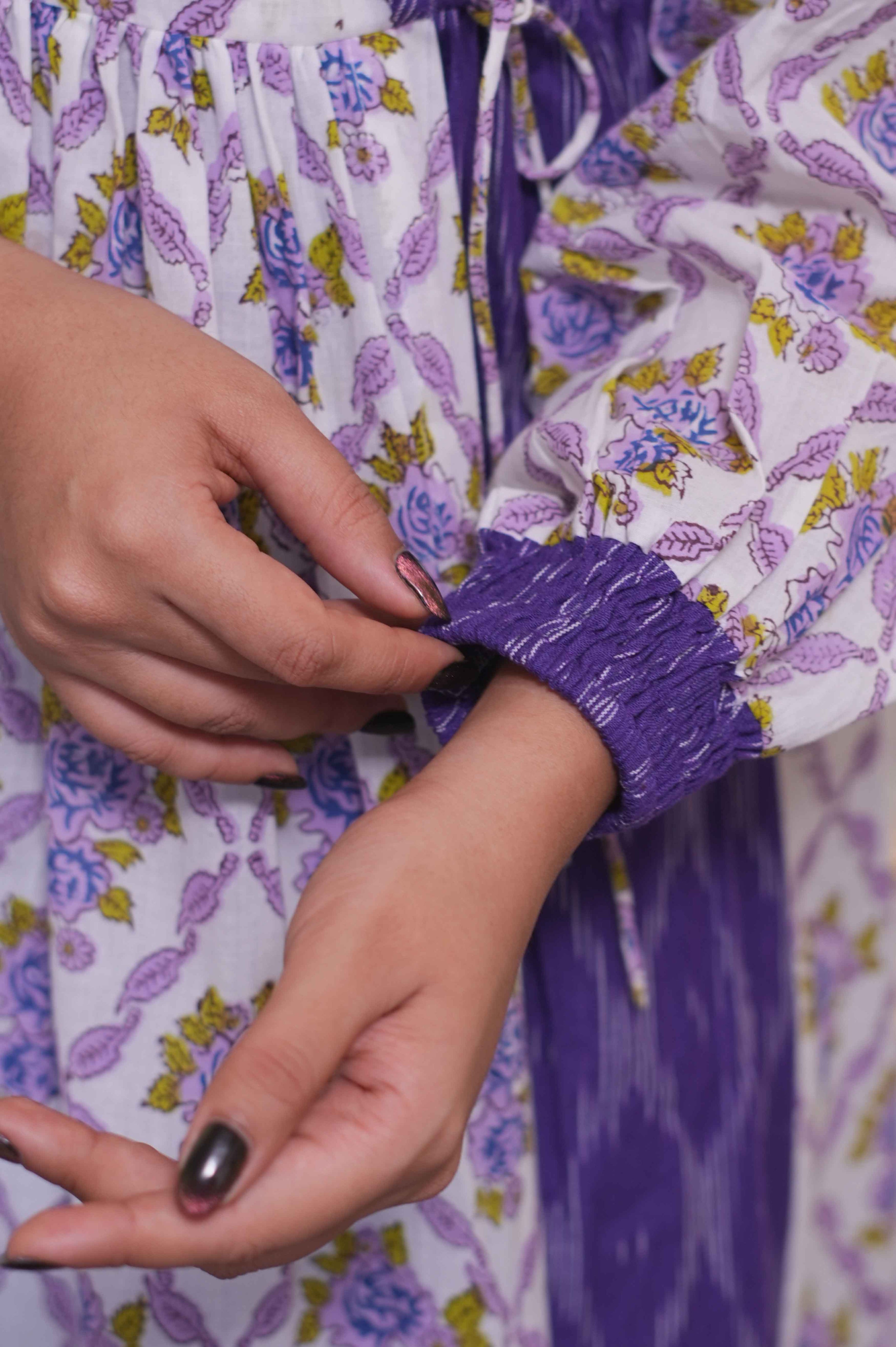 AMETHYST ARBOR | Ikat Hand Block Dress