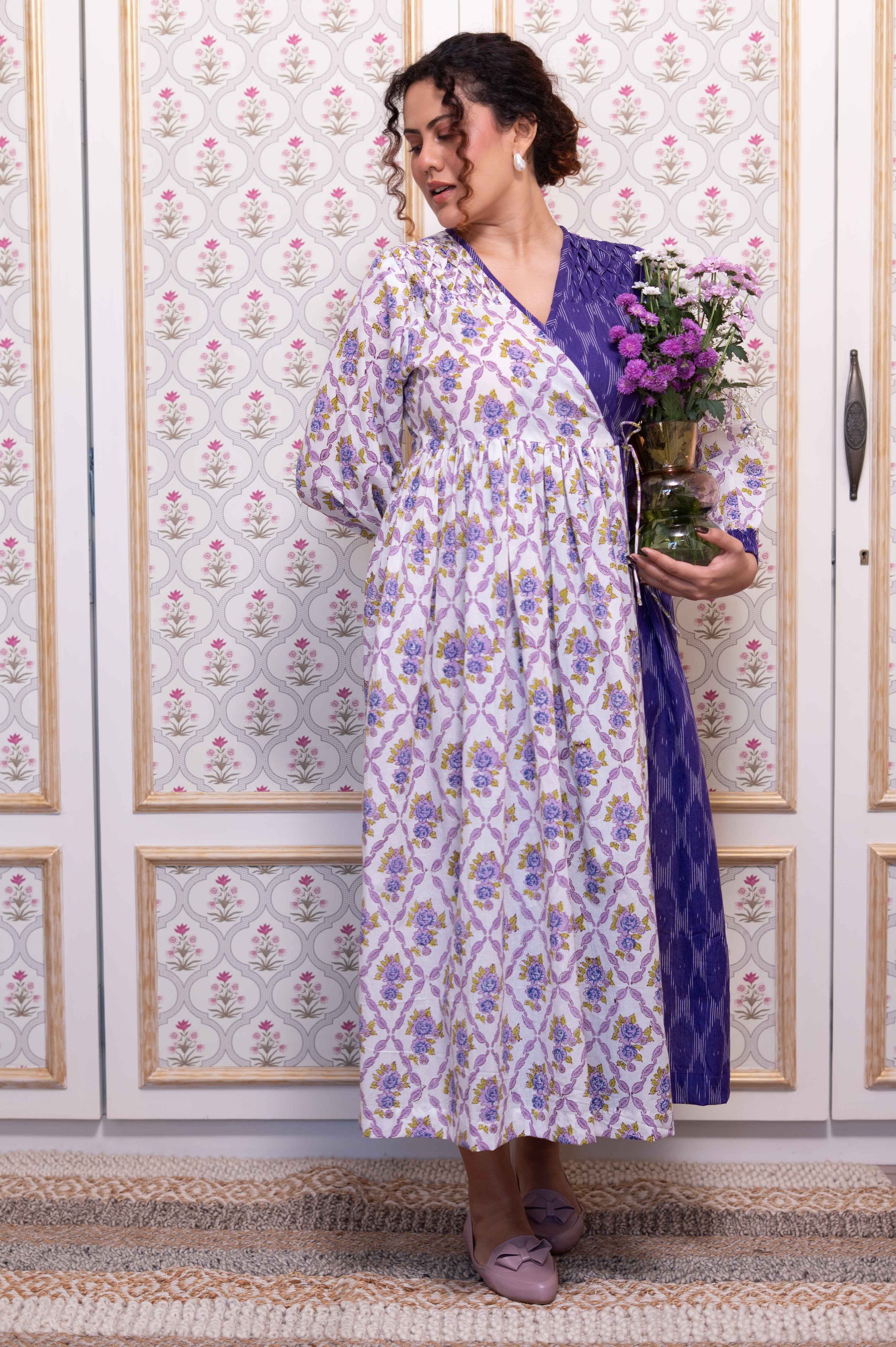 AMETHYST ARBOR | Ikat Hand Block Dress