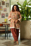 Laal Gulzaar Hand-Block Farshi Set