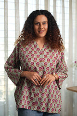 Sunflower  Hand Block Printed  Shirt