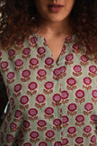 Sunflower  Hand Block Printed  Shirt