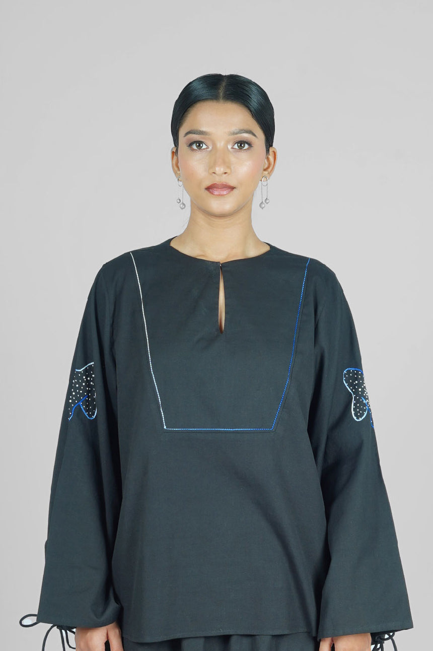 Leopard Shark Black Top