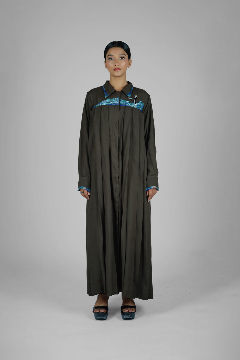 Siren Fin  Brown Dress