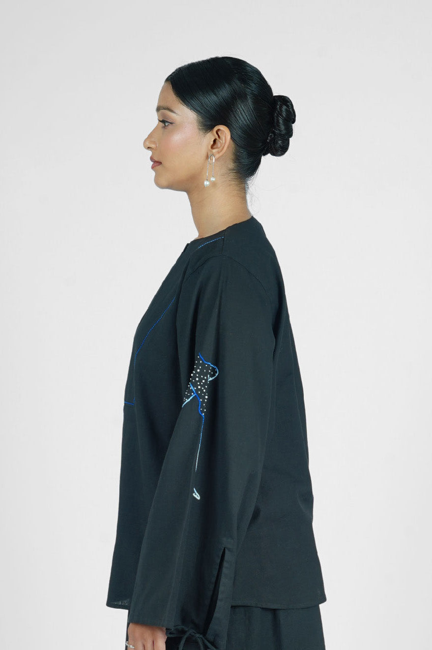 Leopard Shark Black Top