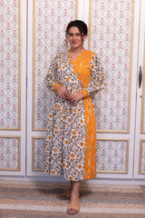 SUNBLOOM | Ikat Hand Block Tie-Up Dress