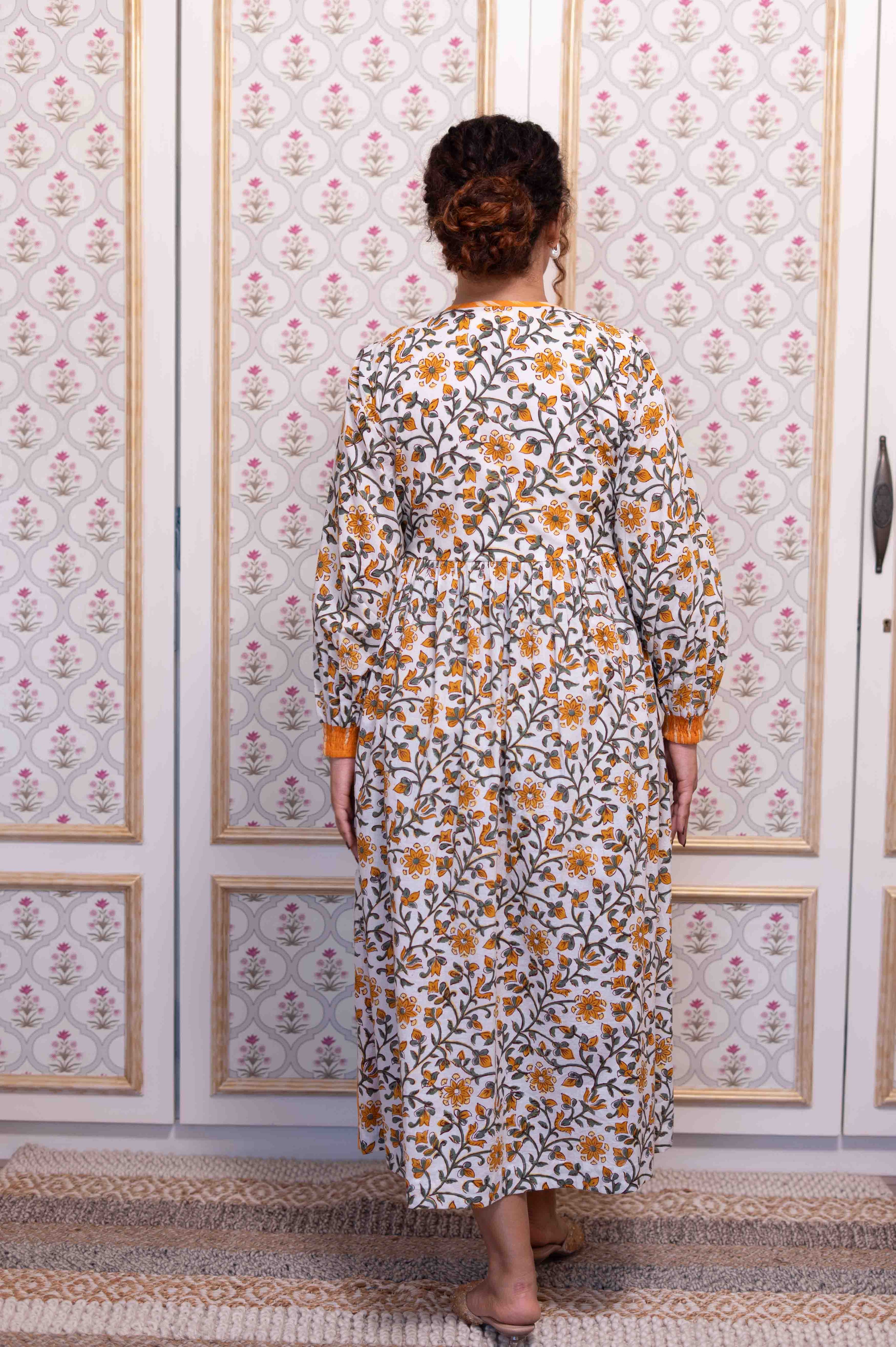 SUNBLOOM | Ikat Hand Block Tie-Up Dress