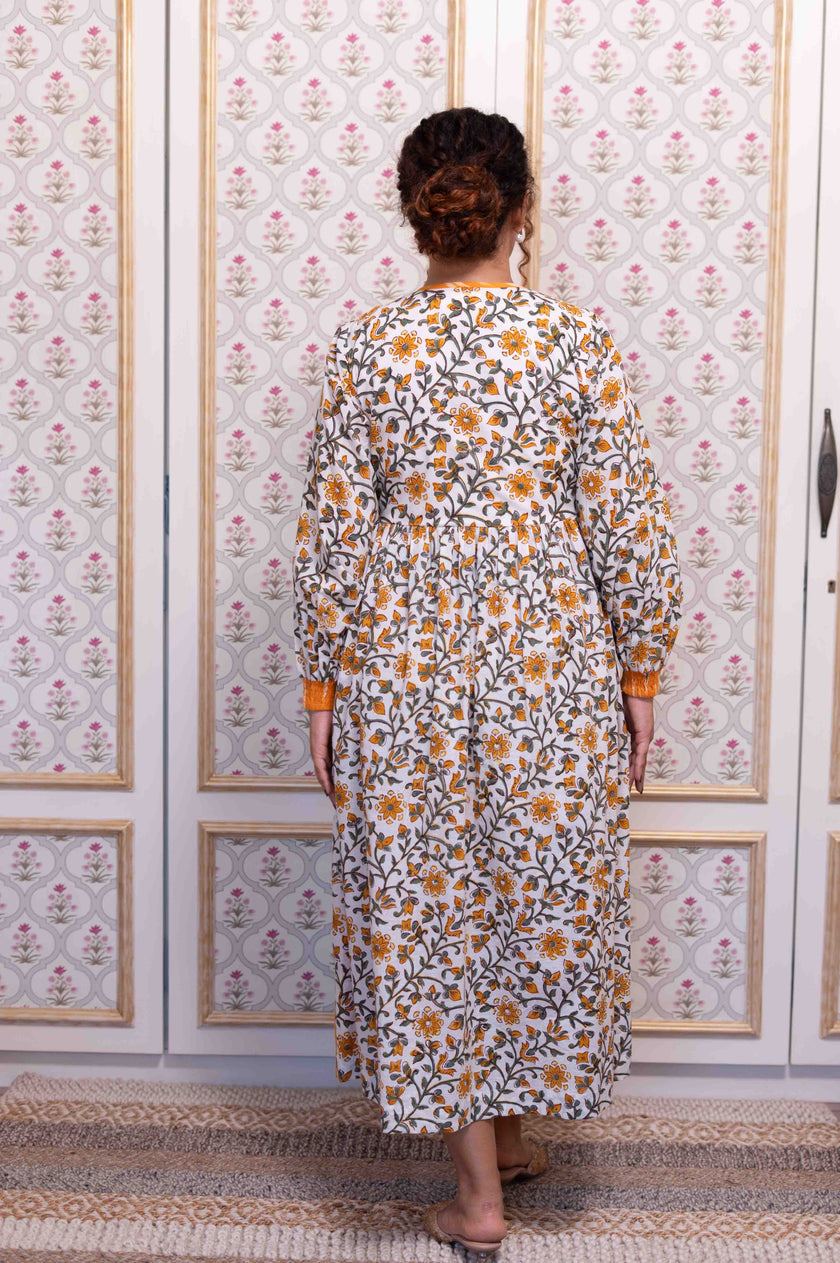 SUNBLOOM | Ikat Hand Block Tie-Up Dress