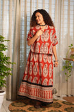 Terracotta Paisley — rust top + rust skirt
