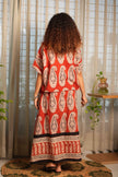 Terracotta Paisley — rust top + rust skirt