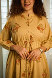 Tea Rose Handblock Printed Dress