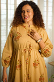 Tea Rose Handblock Printed Dress