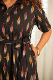 Black Confetti Ikat Dress
