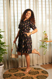 Black Confetti Ikat Dress