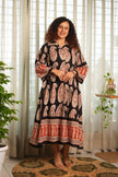 Heritage Paisley Dress — Black