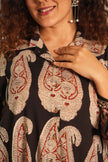 Heritage Paisley Dress — Black