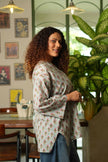 Petal Sky  Hand Block Printed  Shirt