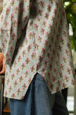 Petal Sky  Hand Block Printed  Shirt
