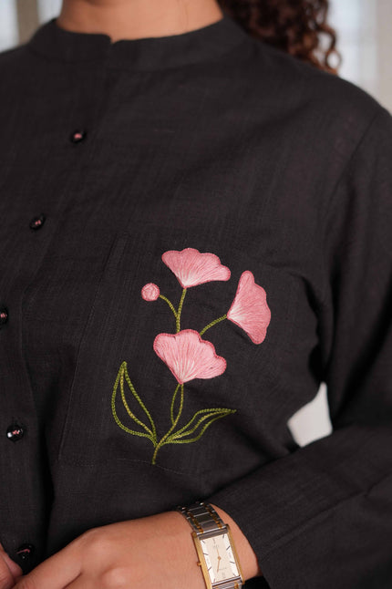 Noir Petal Co-ord  Set