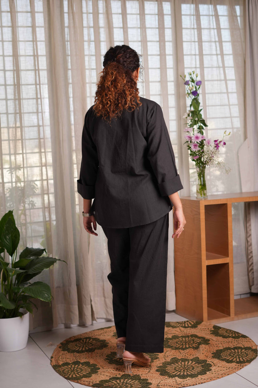 Noir Petal Co-ord  Set