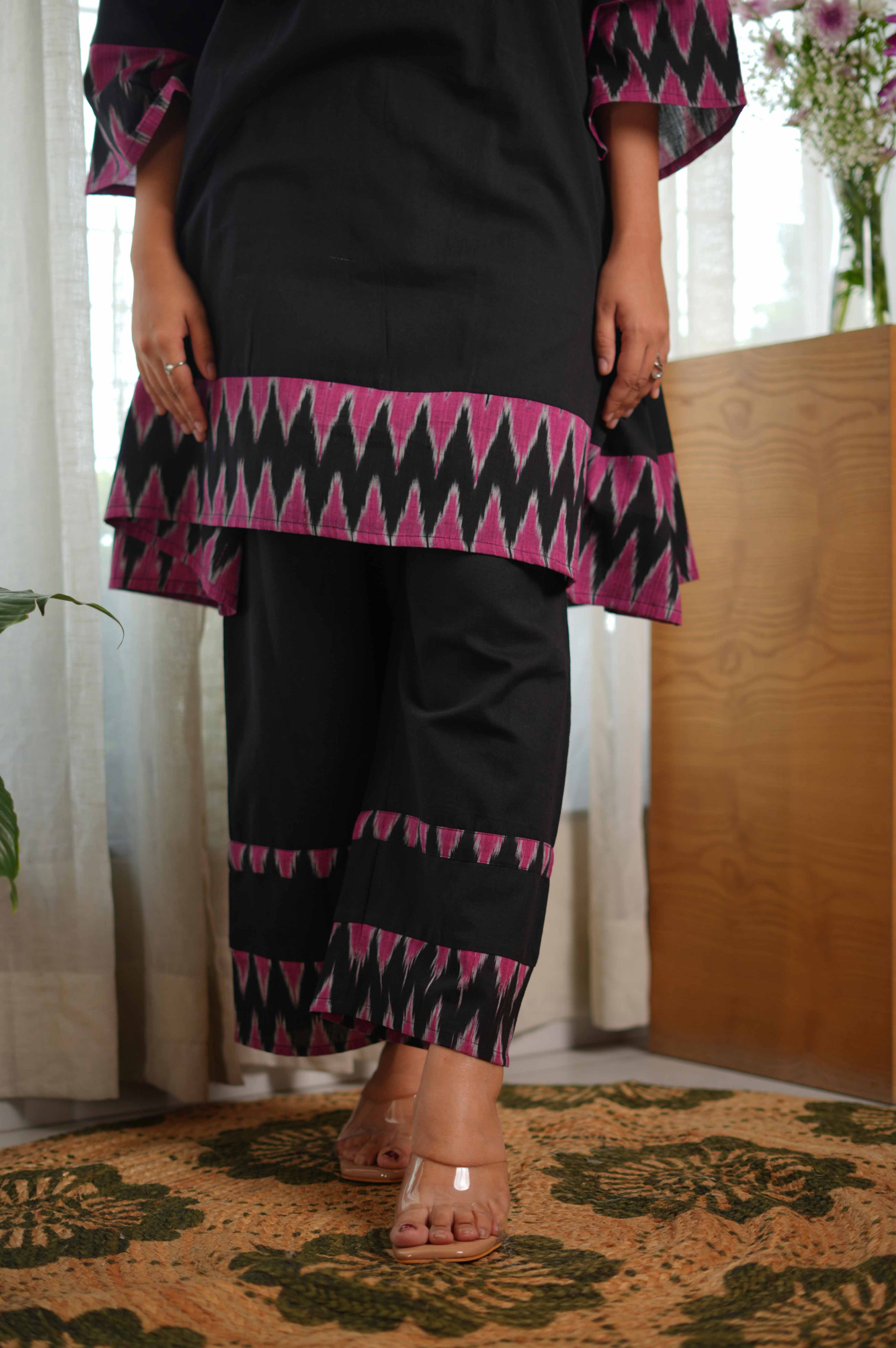 IKAT BLACK PINK CO-ORD SETS