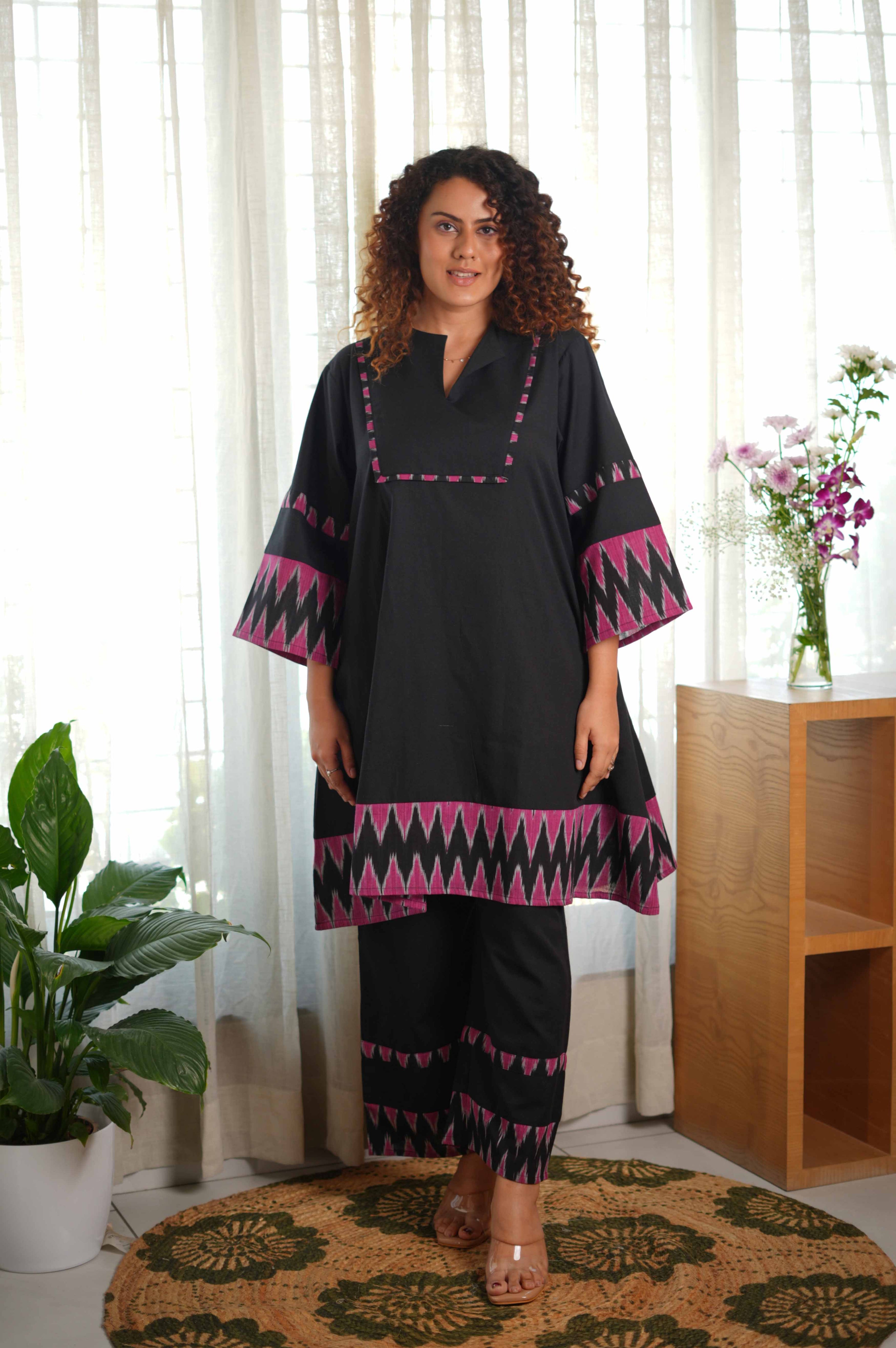 IKAT BLACK PINK CO-ORD SETS