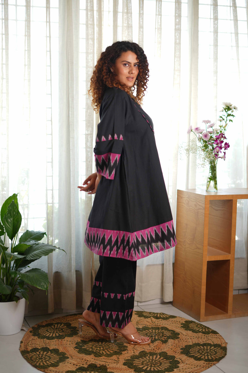 IKAT BLACK PINK CO-ORD SETS