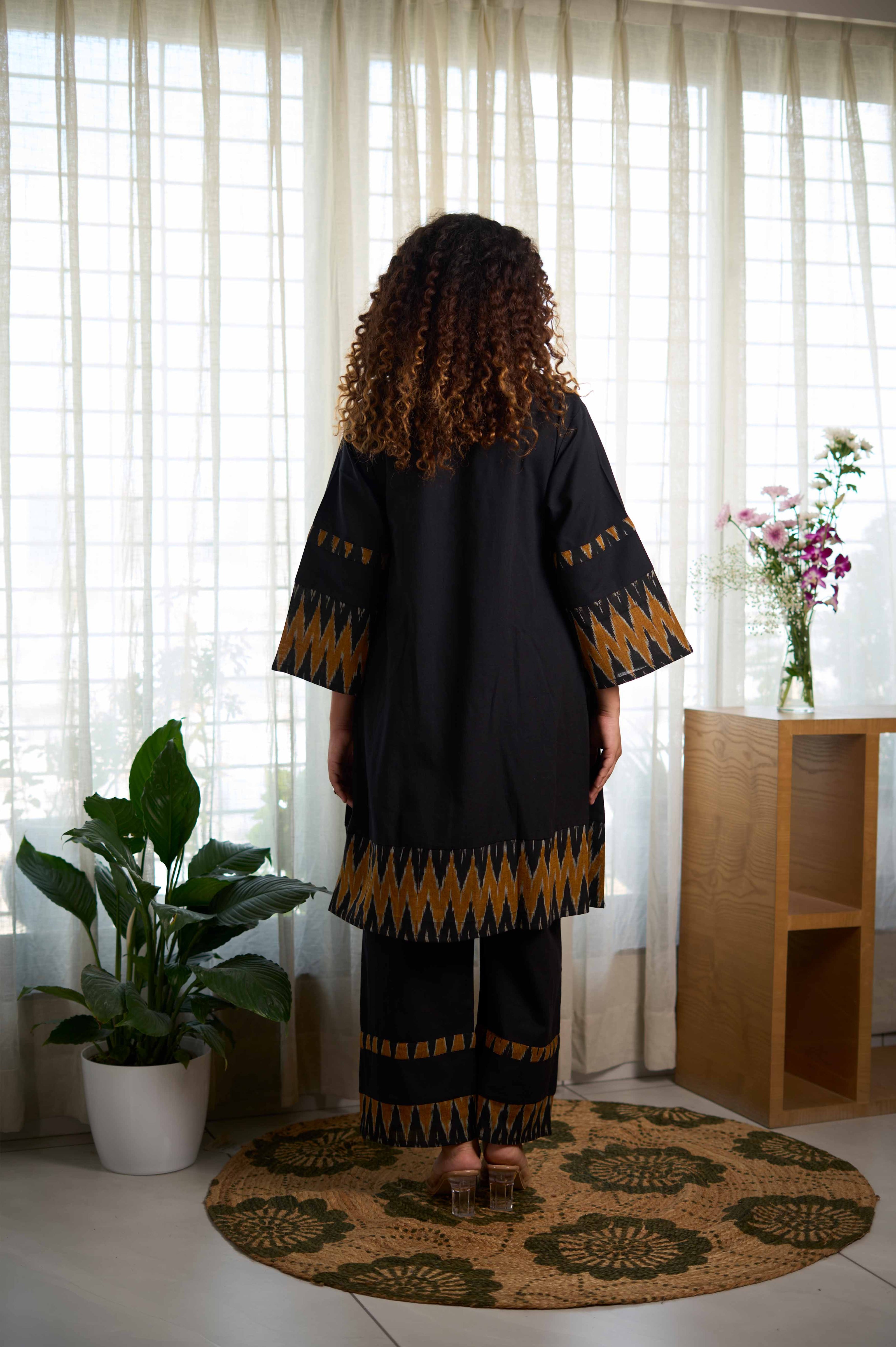IKAT BLACK YELLOW  CO-ORD SETS