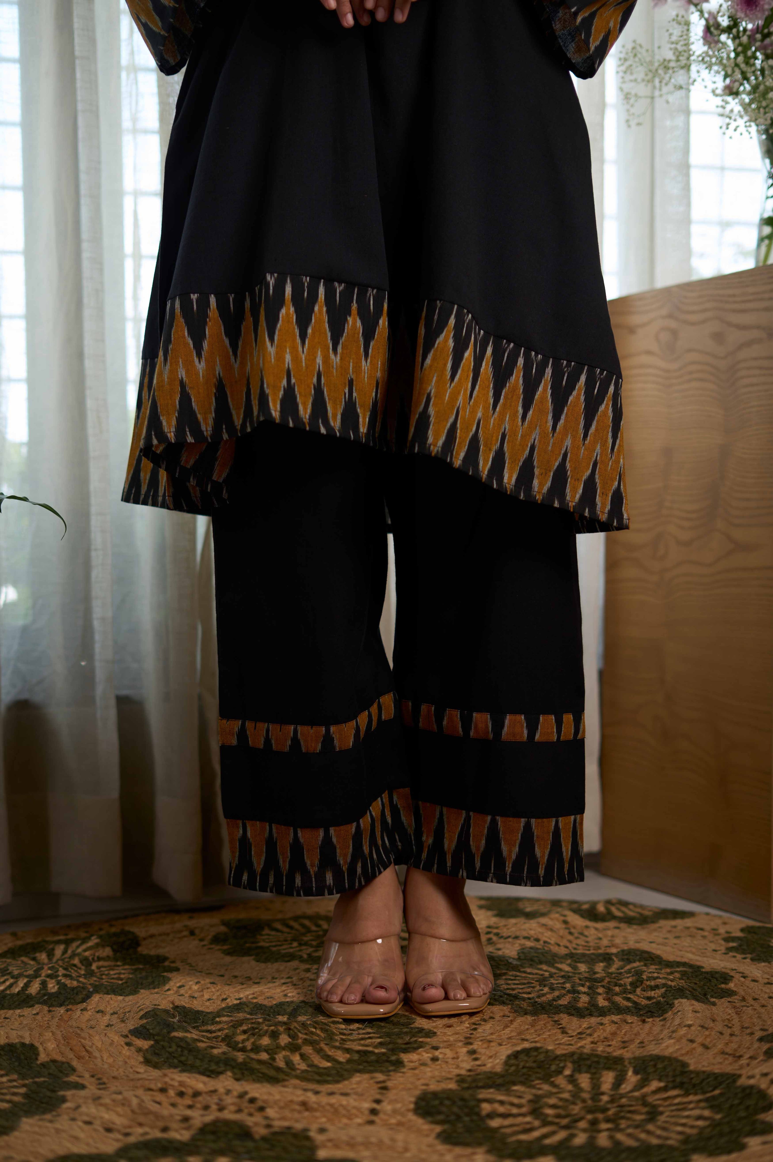 IKAT BLACK YELLOW  CO-ORD SETS