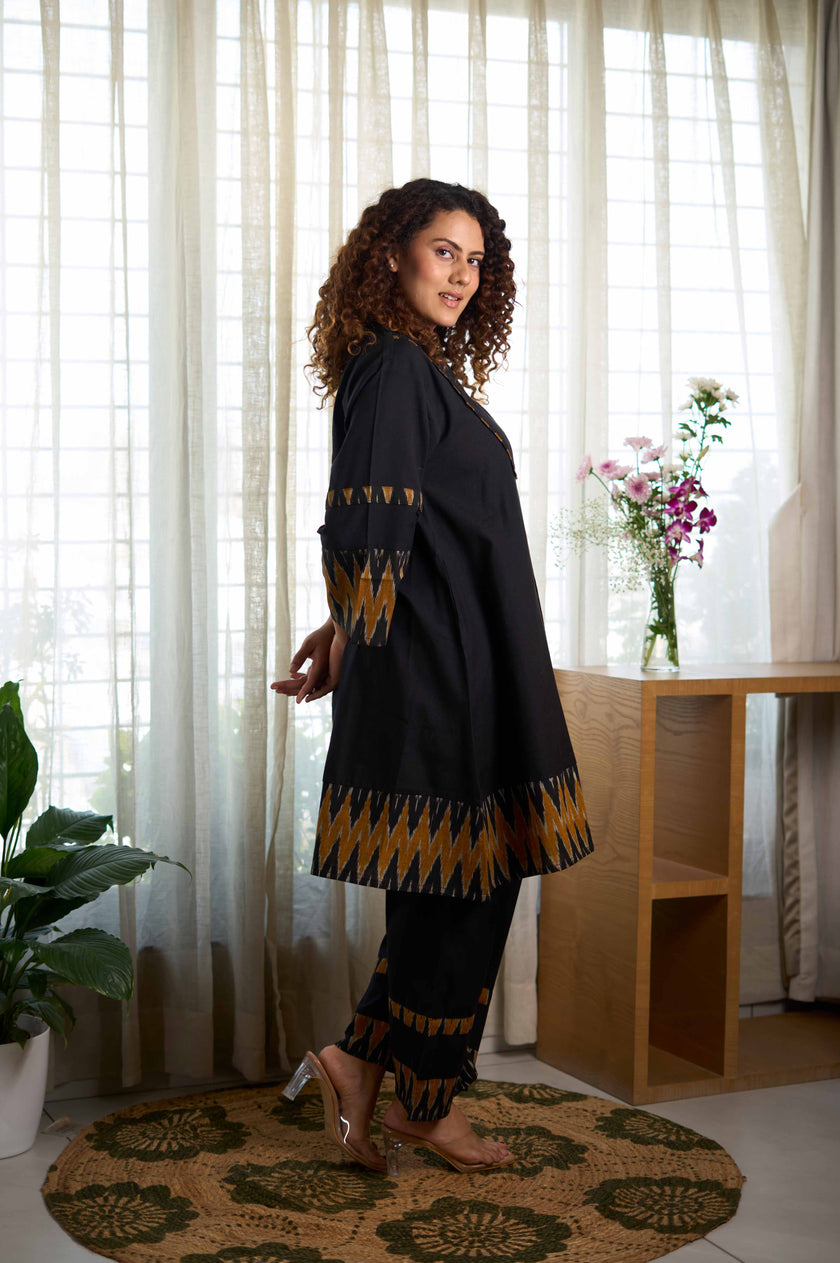 IKAT BLACK YELLOW  CO-ORD SETS