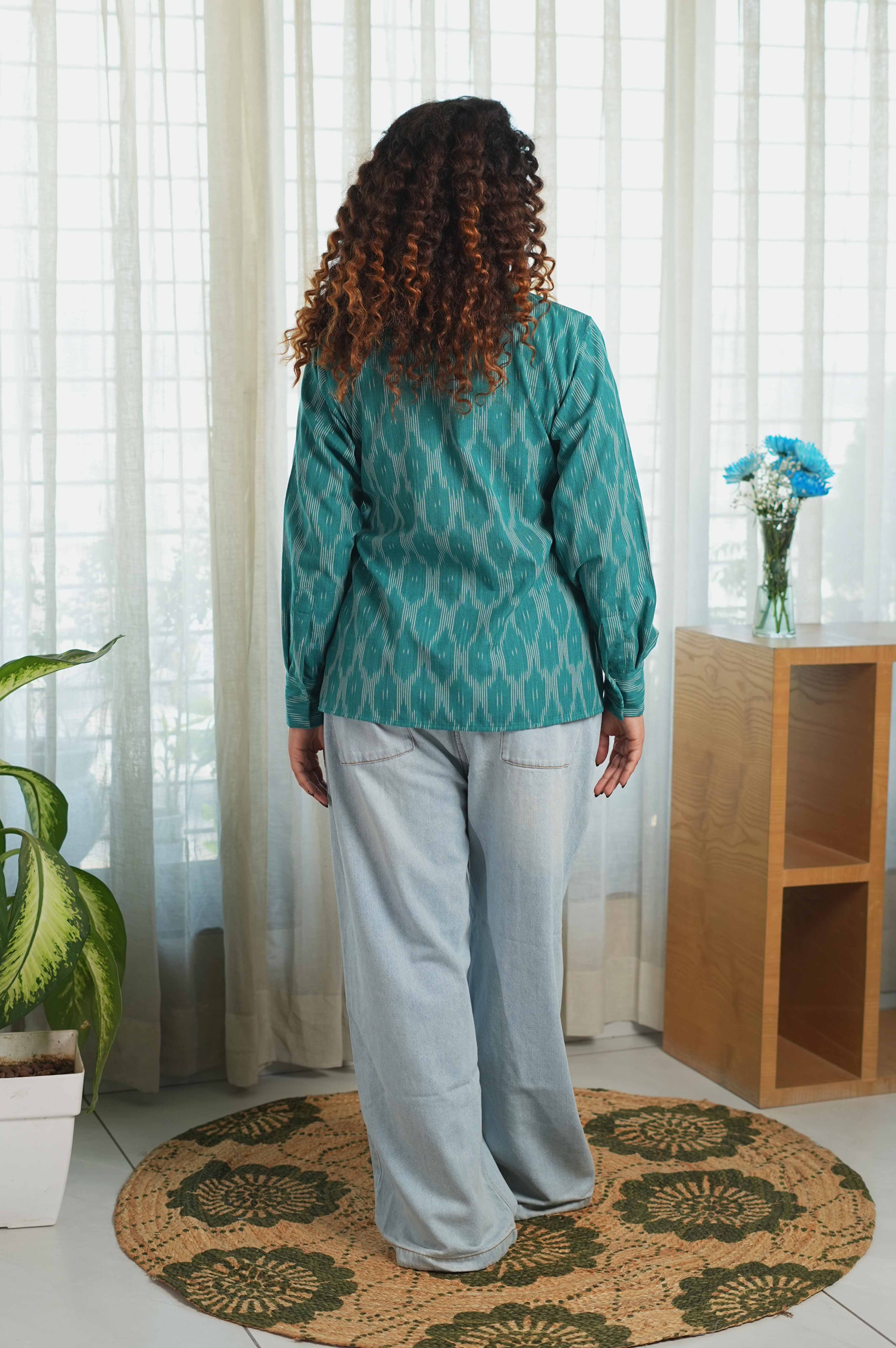 Loom & Bloom Wrap Green Shirt