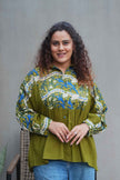 Dual Panel Kalamkari Cotton Shirt