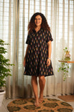Black Confetti Ikat Dress