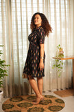 Black Confetti Ikat Dress