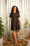Black Confetti Ikat Dress