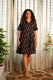 Black Confetti Ikat Dress