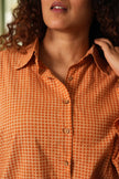 Bagru Grid Oversized Hand Block Shirt