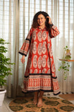 Heritage Paisley Dress — Rust