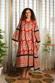 Heritage Paisley Dress — Rust