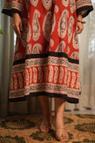 Heritage Paisley Dress — Rust
