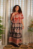 Rust Paisley — rust top + black skirt