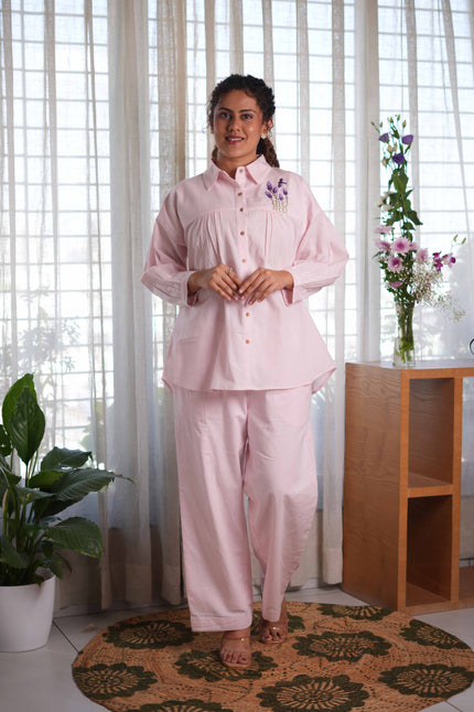 Pink Bloom And Dragonfly Co-ord Set