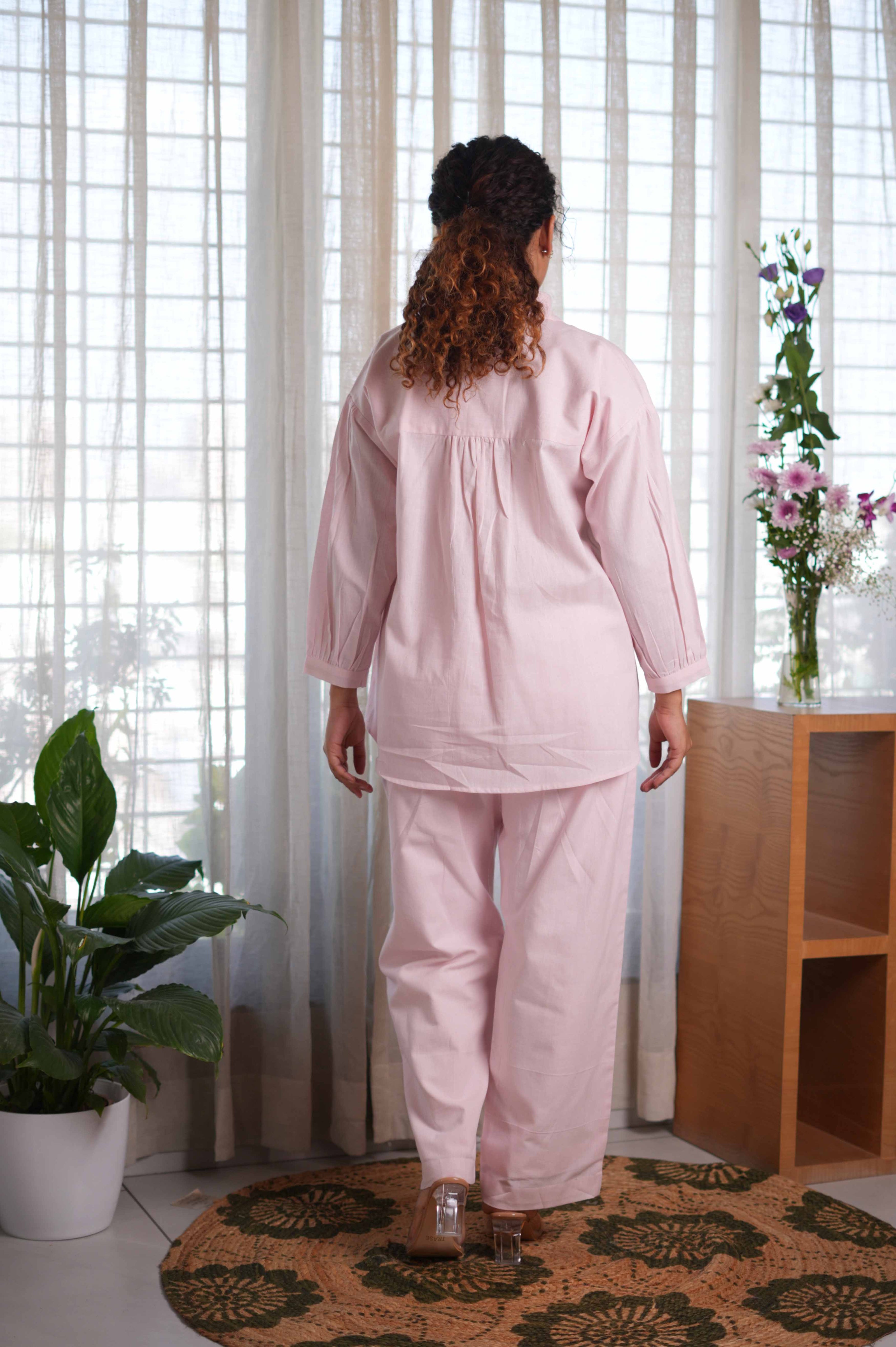 Pink Bloom And Dragonfly Co-ord Set