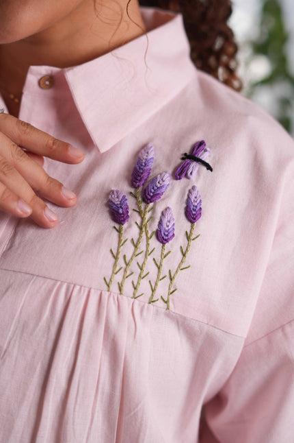 Pink Bloom And Dragonfly Co-ord Set