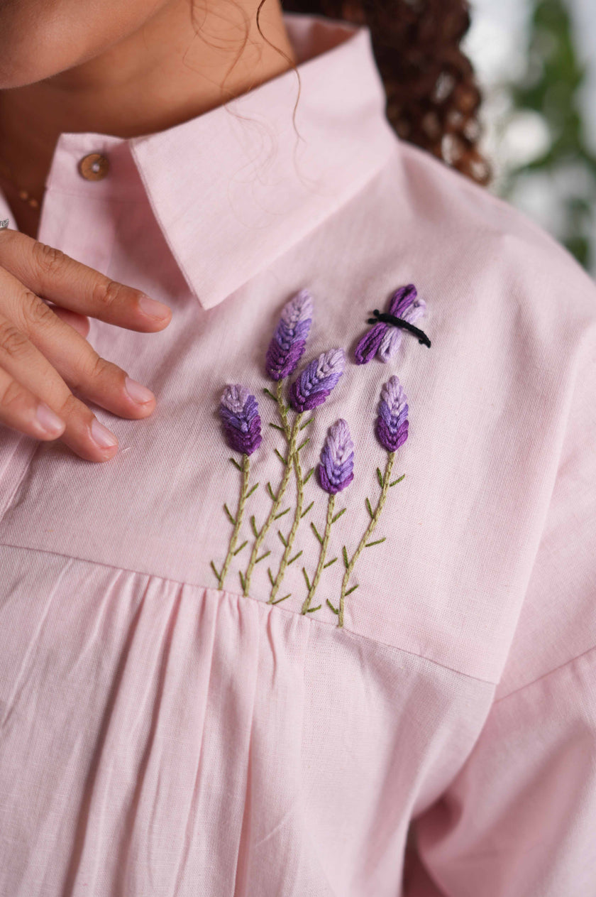 Pink Bloom And Dragonfly Co-ord Set